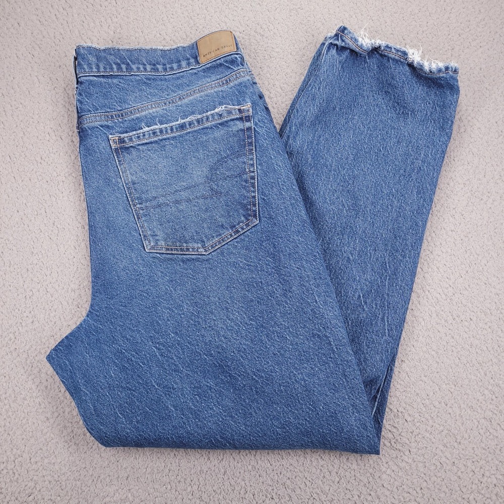 AMERICAN EAGLE Jeans Womens Size 16 Super High Rise Straight Medium Wash Denim